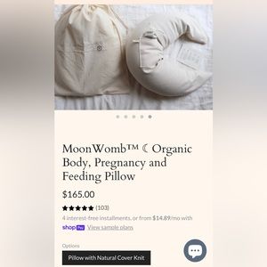 Sustainable Baby Co. MoonWomb Organic Pregnancy & Feeding Pillow